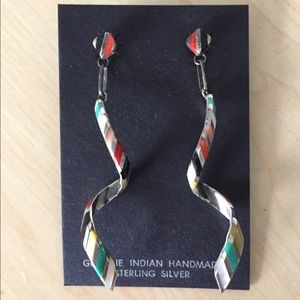 American Indian Sterling Silver Earrings